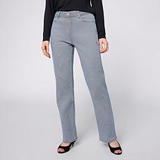 "As Is" Elle Live Get the Look Grommet Detail Jean