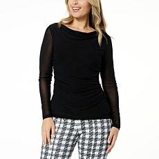 "As Is" Everyday Jones Mesh Cowl Ruched Top