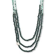 "As Is" Faire Collection Gabriela 33-1/2" Multi-Strand Beaded Necklace