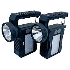 "As Is" Flipo Rechargeable Solar Work Lights - Set of 2  