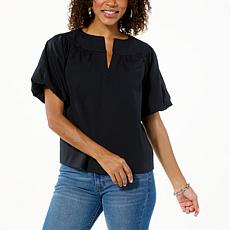 "As Is" G by Giuliana Balloon Sleeve Blouse