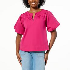 "As Is" G by Giuliana Balloon Sleeve Blouse