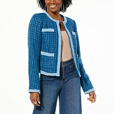"As Is" G by Giuliana Black Label Cropped Tweed Jacket