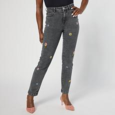 As Is G by Giuliana Black Label Embellished Denim Jean