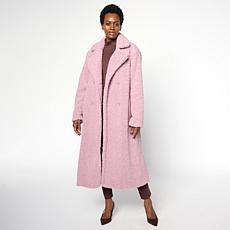 "As Is" G by Giuliana Black Label Knit Teddy Luxe Coat