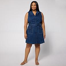 "As Is" G by Giuliana Denim Dress with Contrast Stitching