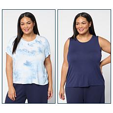 "As Is" G by Giuliana EcoLuxe 2-pack Tee and Tank Set