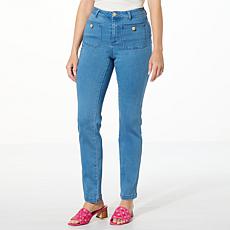 "As Is" G by Giuliana G-Soft Denim Straight Leg Jean