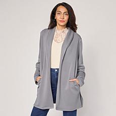 "As Is" G by Giuliana Marshmallow Knit Shawl Collar Cardigan