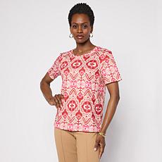 "As Is" G by Giuliana Printed Knit Tee