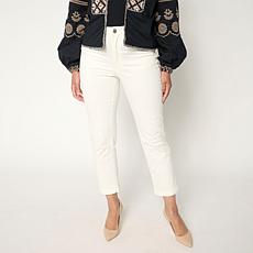 "As Is" G by Giuliana Stretch Denim Straight-Leg Cropped Jean