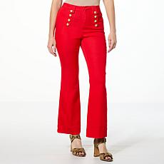 "As Is" G by Giuliana Stretch G-Soft Denim Bootcut Sailor Pant w/Bu...