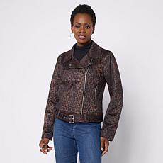 "As Is" G by Giuliana Suede Moto Jacket