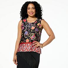 "As Is" G by Giuliana Textured Satin Tank Top