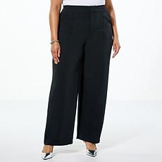 "As Is" G by Giuliana Woven Crepe Wide-Leg Cargo Pant