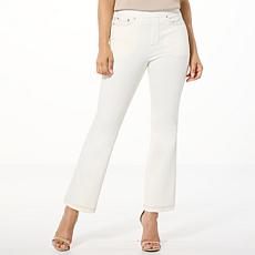 "As Is" GREY by Jhoan Sebastian Grey Knit Denim 5-Pocket Flare Jean