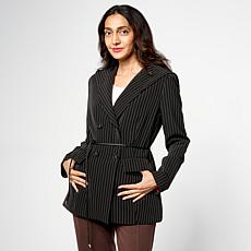 "As Is" Greyby Jhoan Sebastian Grey Double Breast Hooded Blazer