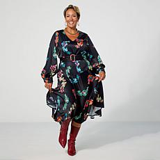 "As Is" Harlem's Fashion Row x Kaphill Collection Satin Midi Dress