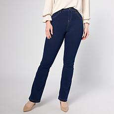 "As Is" HUE Classic Stretch Denim Baby Bootcut Pant