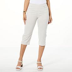 "As Is" HUE Striped Pedal Pusher Pant