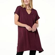 "As Is" IMAN Global Chic Dolman-Sleeve Sweater Knit Tunic with Chai...