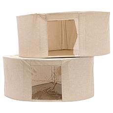 "As Is" Improvements Set of 2 Large Corner Storage Boxes
