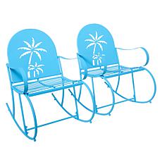 "As Is" Improvements Set of 2 Metal Rocking Chairs