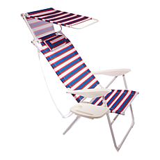 "As Is" Improvements Tall 4-Position Beach Chair with Accessories