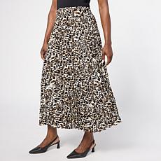 "As Is" Jaclyn Smith Pleated Midi Skirt