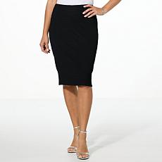 "As Is" Jaclyn Smith Pucker Knit Pull-On Pencil Skirt