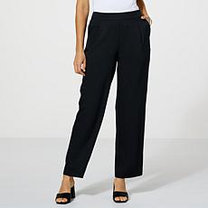 "As Is" Jaclyn Smith Straight-Leg Pull-On Pant