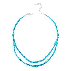 "As Is" Jay King 18" Peruvian Turquoise Beaded Station Necklace