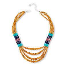 "As Is" Jay King Multigemstone Bead 4-Strand 18" Necklace