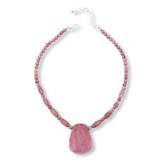 "As Is" Jay King Silver Argentinean Rhodonite 18-1/4" Necklace