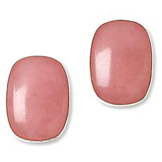 "As Is" Jay King Sterling Silver Cameo Mauve Stone Earrings