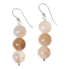 "As Is" Jay King Sterling Silver Multicolor Candy Agate Bead Earrings