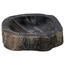 "As Is" KALIFANO Petrified Wood Jewelry Bowl