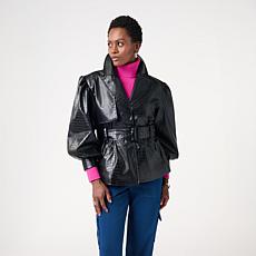 "As Is" KAP by Kaphill Faux Leather Croc Trench