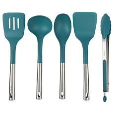 "As Is" Kitchen HQ 5-piece Stainless and Nylon Cooking Utensils
