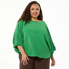 "As Is" Lloyd Boston Easy Luxury Banded Dolman Sleeve Top