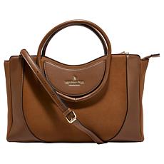 "As Is" London Fog Raily Faux Suede Tote Handbag with Strap