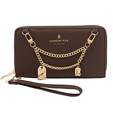 "As Is" London Fog Rich Pebble Charm Wristlet Wallet