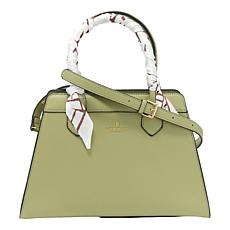 "As Is" London Fog Roslyn Top Handle Satchel with Scarf