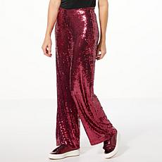 "As Is" Mark & James by Badgley Mischka Elisa Sequin Palazzo Pant