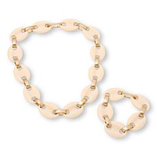 "As Is" Marla Wynne Brass and Resin Mariner-Link Necklace