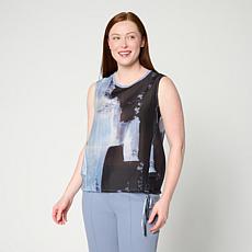 "As Is" MarlaWynne Printed Woven Sleeveless Top