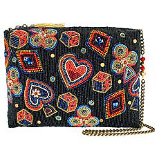 "As Is" Mary Frances Well Suited Hand-beaded Crossbody Handbag