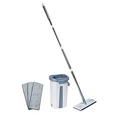 "As Is" Microfiber 4-in-1 Handimop and Bucket with 4 Reusable Pads