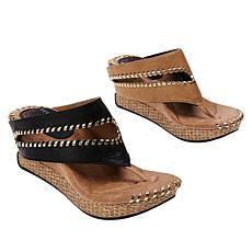 "As Is" Modzori Tita 2-in-1 Reversible Thong Wedge Sandal