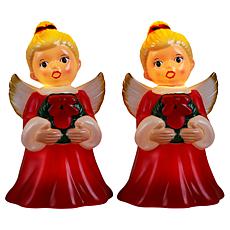 "As Is" Mr. Christmas Set of 2 LED 12" Shatterproof Angels
